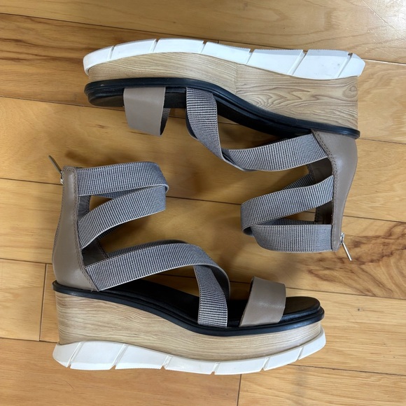 Sorel Shoes - Sorel Joanie III Sport Strap Wedge Sandals Womens Sz 9 Black Tan
